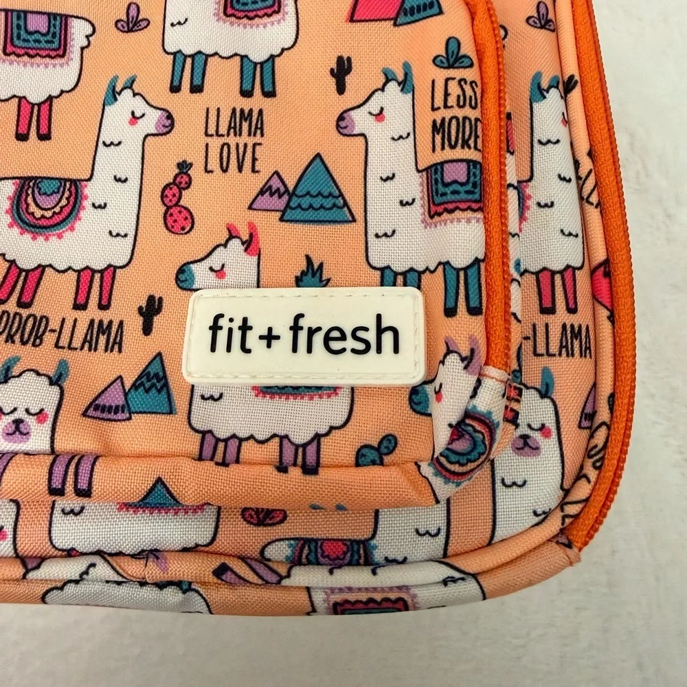 Kid’s Super Cute Fit + Fresh Less Drama More Llama Insulated Lunch Bag NWOT